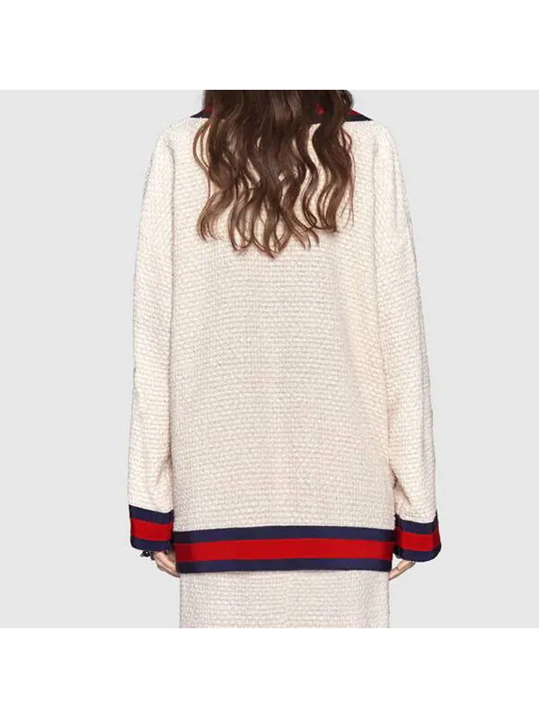 Куртка Gucci loose jacket, контрастные цвета и лямки — изображение 4 из 4, белый