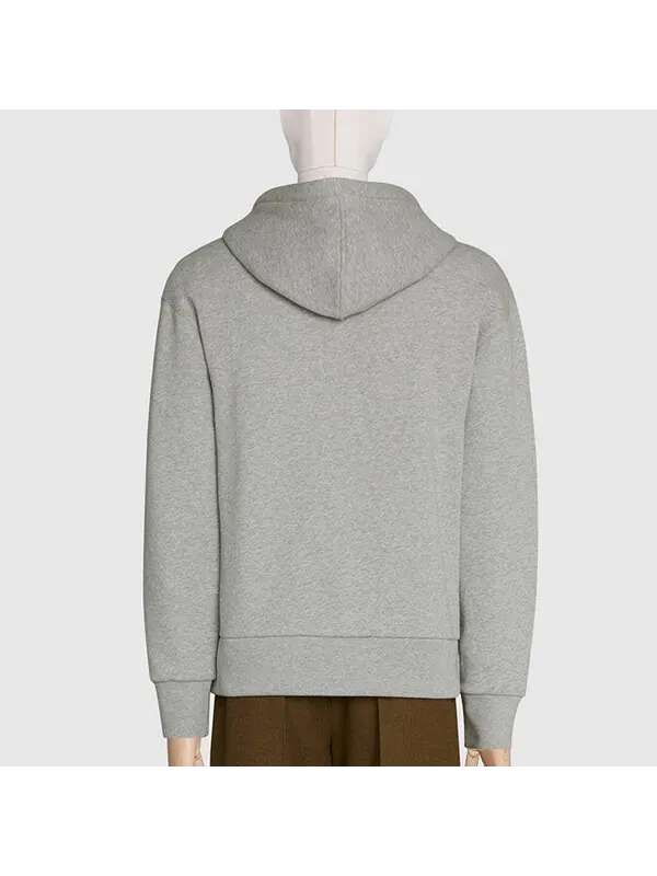 Толстовка Gucci mens record print oversize grey — изображение 3 из 3, серый