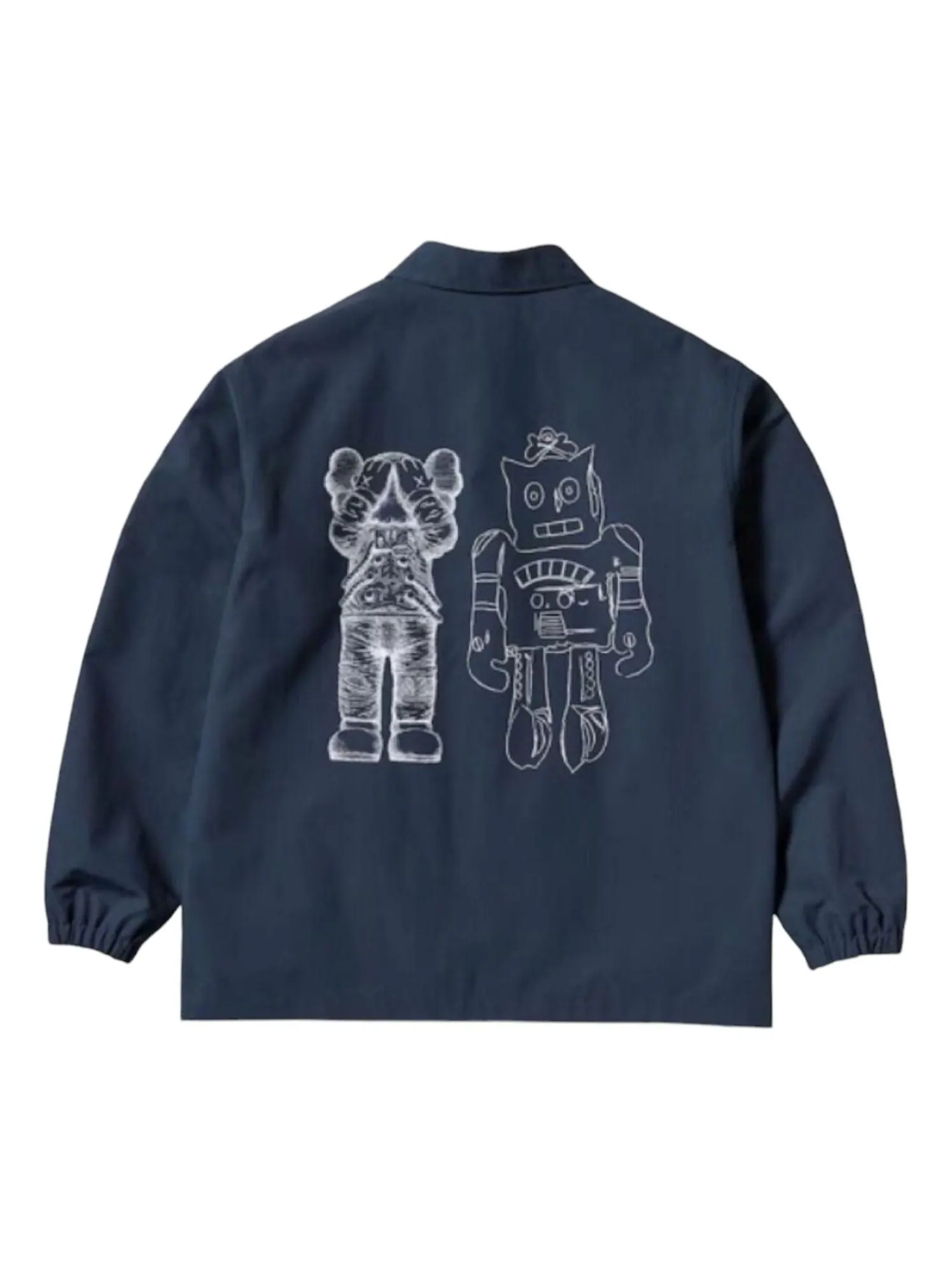 Куртка UNIQLO x KAWS x Warhol Coach Jacket 'Navy' — изображение 2 из 2, темно-синий