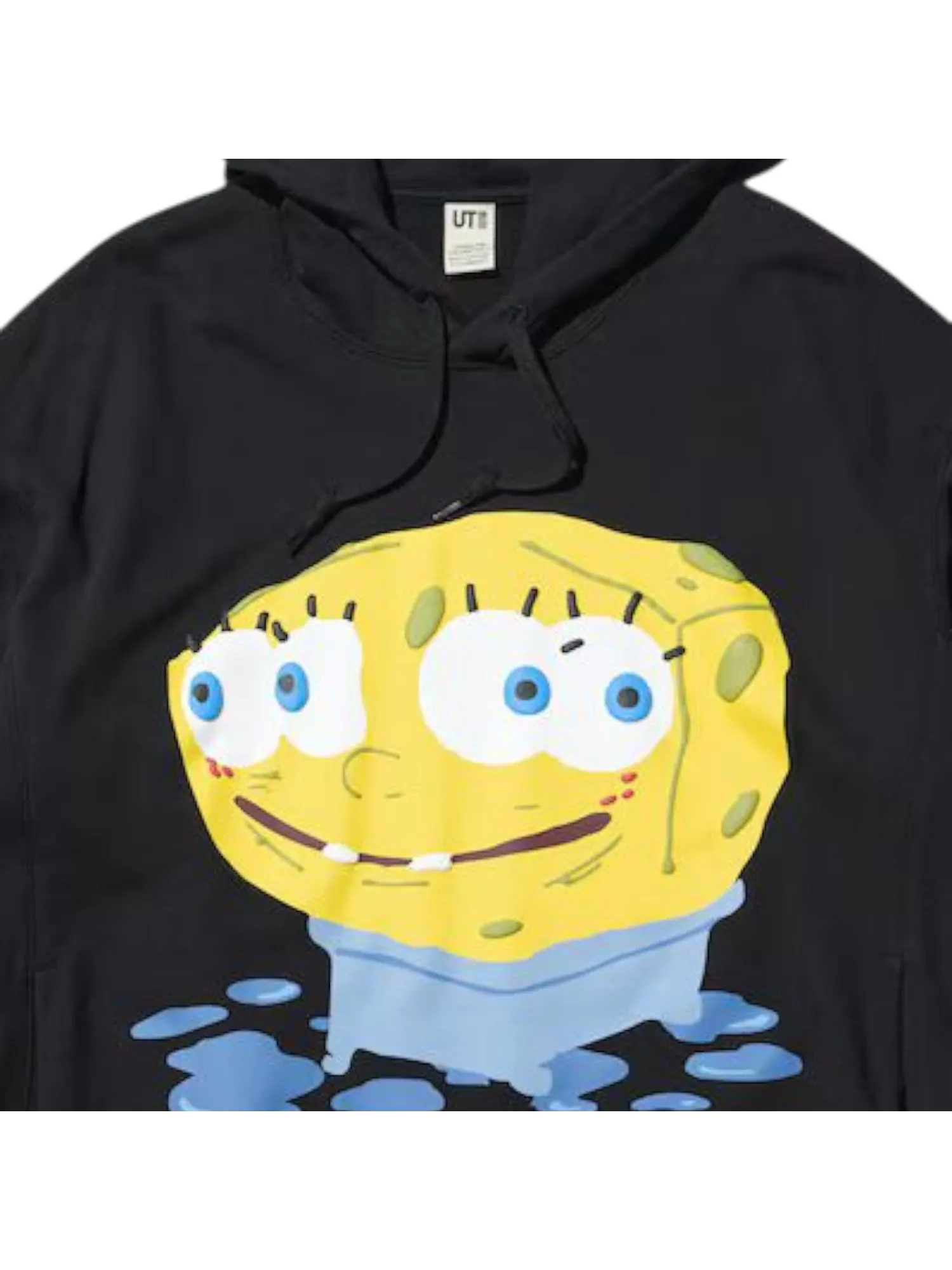 Худи UNIQLO x Cactus Plant Flea Market Spongebob Squarepants Hoodie 'Black' — изображение 3 из 4, черный