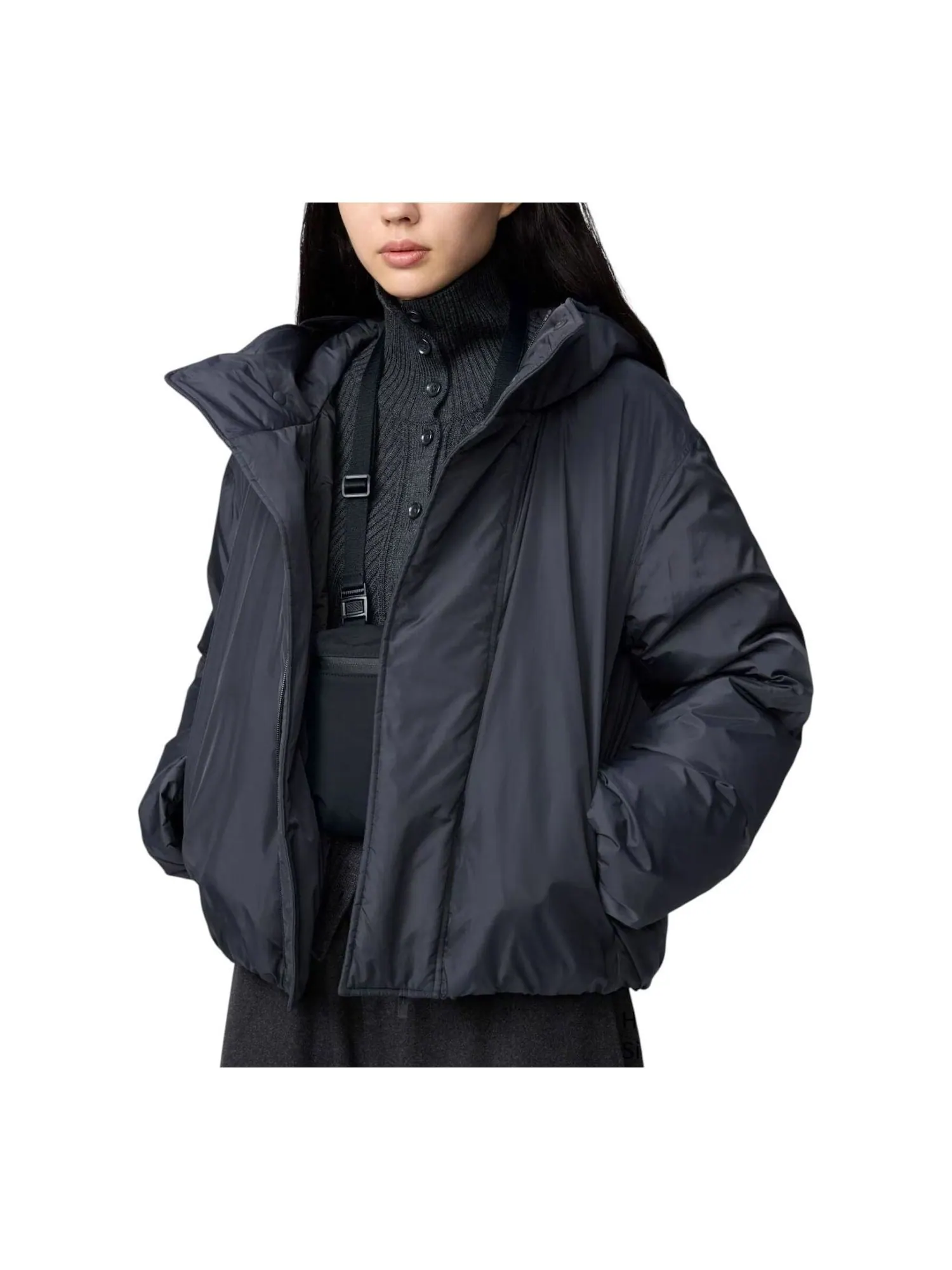(WMNS) Парка Uniqlo Pufftech 'Темно-серый' — изображение 1 из 1