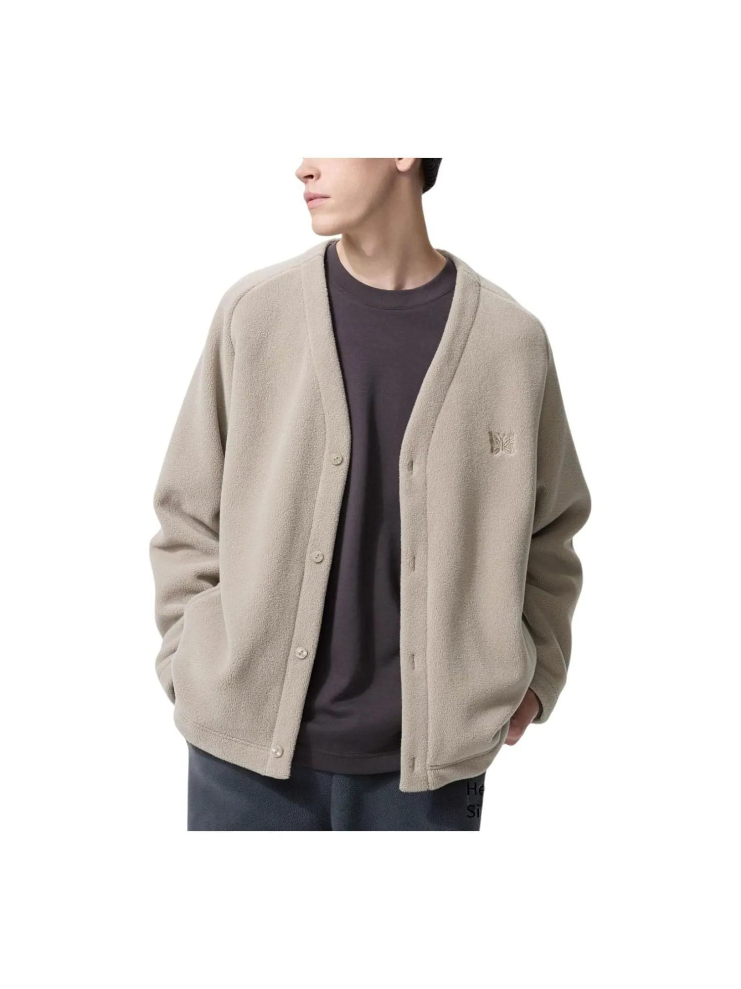 Кардиган Uniqlo x Needles Oversized Cardigan 'Beige'