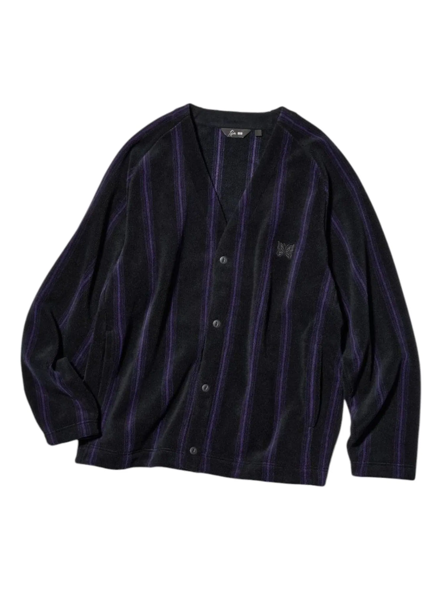 Кардиган Uniqlo x Needles Oversized Printed Cardigan 'Black'
