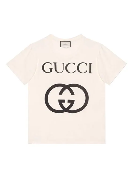 Футболка Gucci Interlock G Large Short Sleeve Unisex — изображение 1 из 5, белый