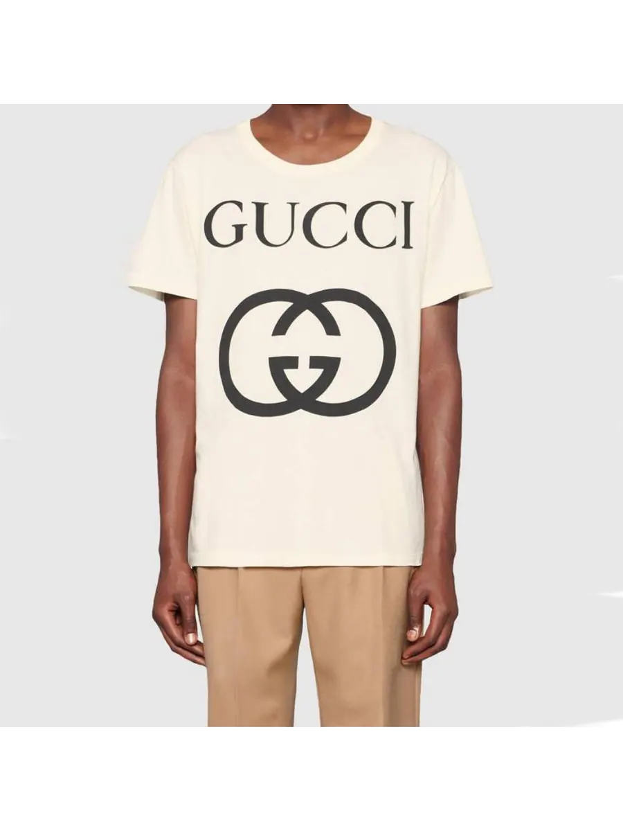 Футболка Gucci Interlock G Large Short Sleeve Unisex — изображение 3 из 5, белый