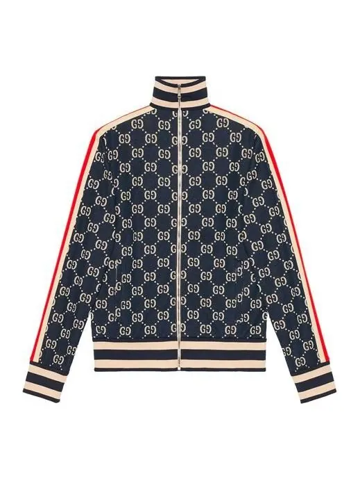 Куртка Gucci GG Jacquard Cotton, с монограммой GG — изображение 1 из 4, синий