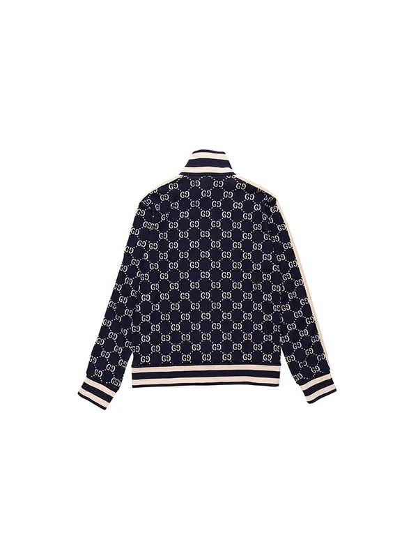 Куртка Gucci GG Jacquard Cotton, с монограммой GG — изображение 2 из 4, синий