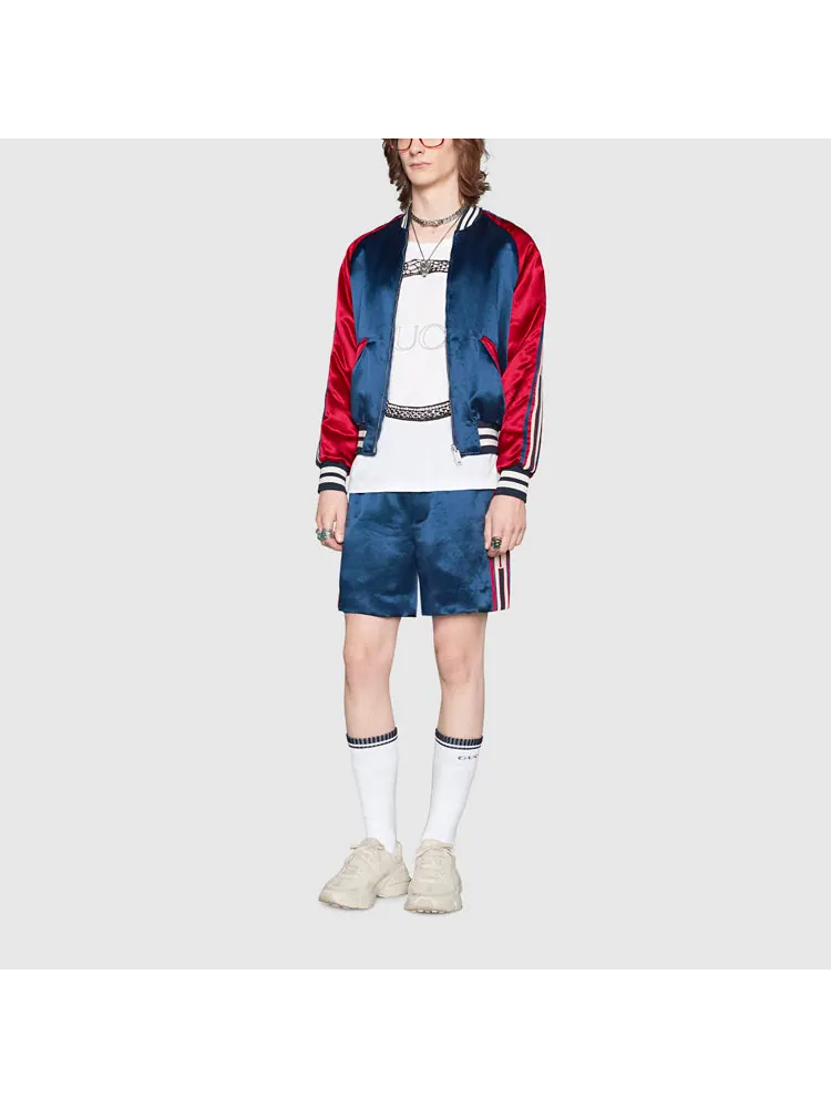 Носки Gucci Logo-intarsia Cotton-Blend Socks — изображение 4 из 4, белый/черный