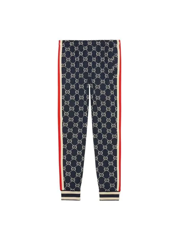 Спортивные штаны GUCCI GG Jacquard Jogging Trousers For Men — изображение 1 из 4, синий