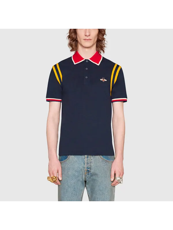 Рубашка поло Gucci SS21 Polo Shirt Bee — изображение 2 из 4, черный