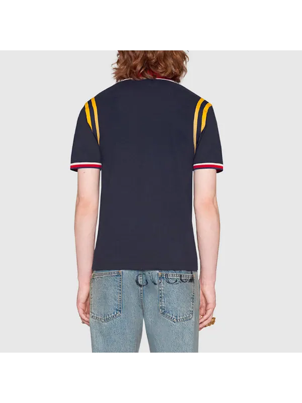 Рубашка поло Gucci SS21 Polo Shirt Bee — изображение 3 из 4, черный