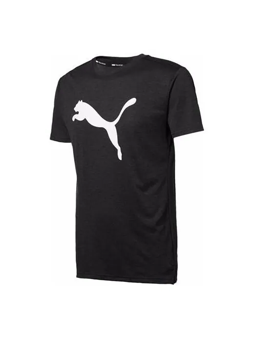 Футболка logo printed short sleeve tee black Puma — изображение 1 из 4, черный