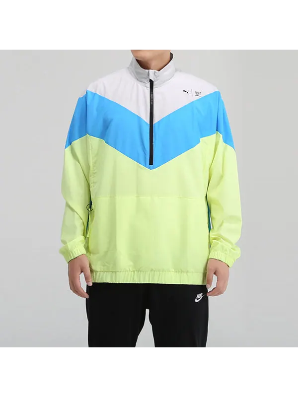 Куртка x first mile xtreme woven training jacket 'green' Puma — изображение 3 из 4, зеленый/синий/серый