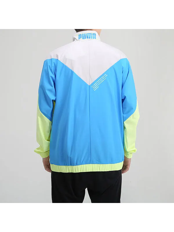 Куртка x first mile xtreme woven training jacket 'green' Puma — изображение 4 из 4, зеленый/синий/серый