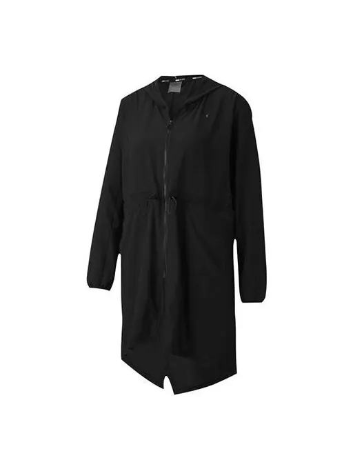 Куртка studio flow woven hooded jacket 'black' Puma — изображение 1 из 4, черный