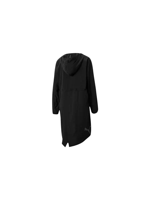 Куртка studio flow woven hooded jacket 'black' Puma — изображение 2 из 4, черный