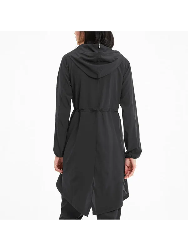 Куртка studio flow woven hooded jacket 'black' Puma — изображение 4 из 4, черный