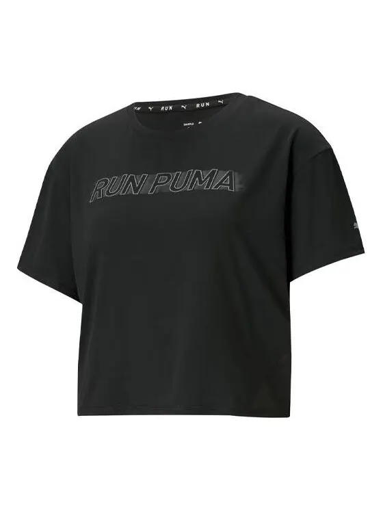 Футболка cooladapt skimmer running t-shirt 'black' Puma — изображение 1 из 4, черный/серый