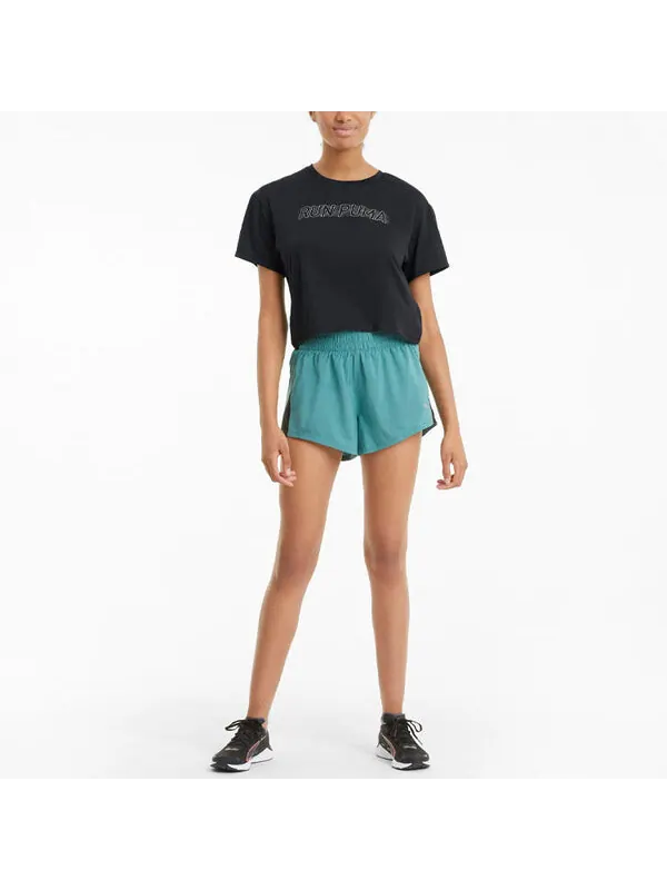 Футболка cooladapt skimmer running t-shirt 'black' Puma — изображение 3 из 4, черный/серый