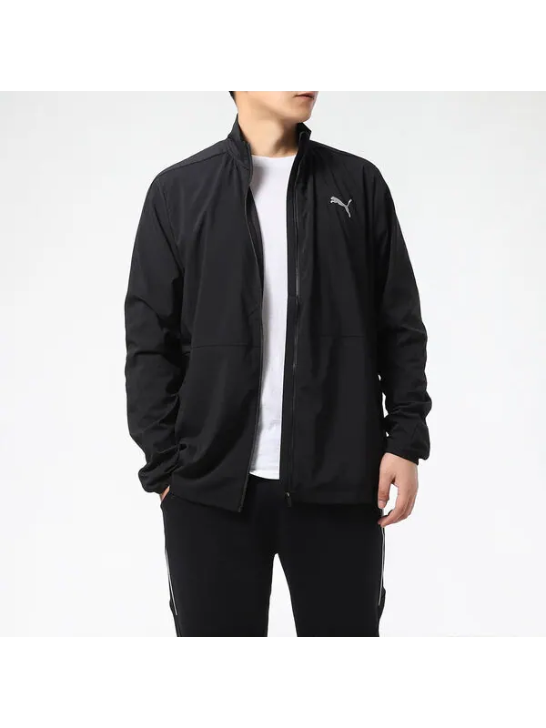 Куртка favourite woven running jacket 'black' Puma — изображение 3 из 4, черный/белый