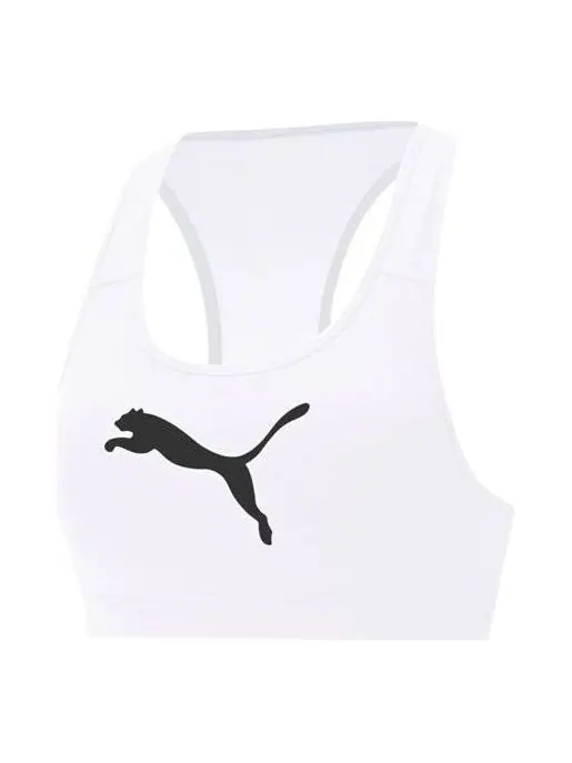 Бюстгальтер (WMNS) PUMA Mid 4Keeps Graphic Training Bra 'White' — изображение 1 из 4, белый
