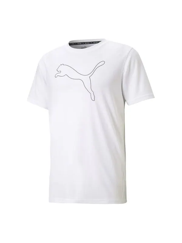 Футболка performance cat training tee 'white' Puma — изображение 1 из 1, белый/черный