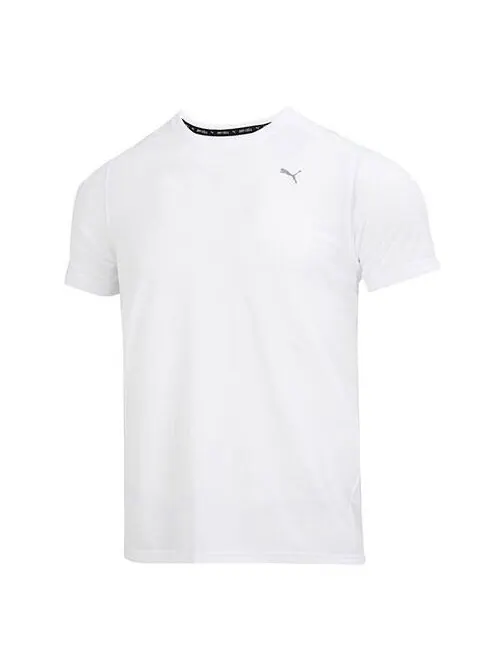 Футболка training logo t-shirt 'white' Puma — изображение 1 из 4, белый/серый