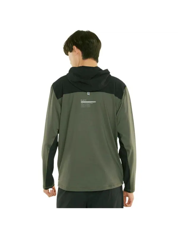 Куртка cooladapt full-zip running jacket 'green' Puma — изображение 4 из 4, зеленый/черный