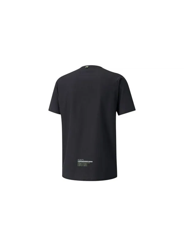 Футболка outdoor sports running round neck short sleeve black Puma — изображение 2 из 2, черный