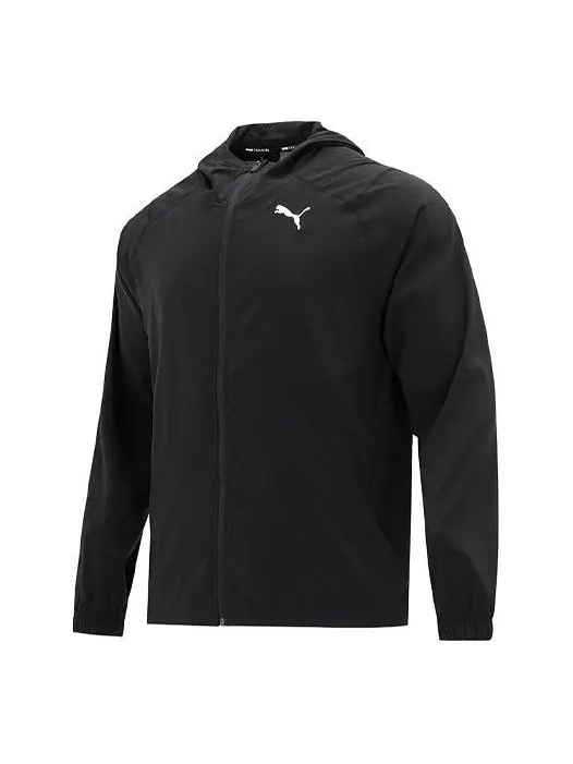Куртка logo printing hooded solid color jacket black Puma — изображение 1 из 2, черный
