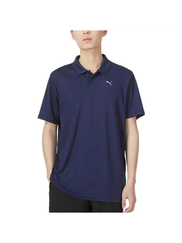 Футболка performance polo shirt 'navy' Puma — изображение 3 из 4, темно-синий