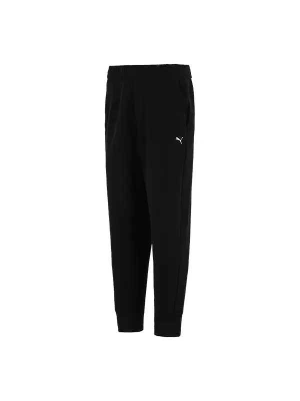 Брюки downtown sweatpants 'black' Puma — изображение 1 из 2, черный/белый