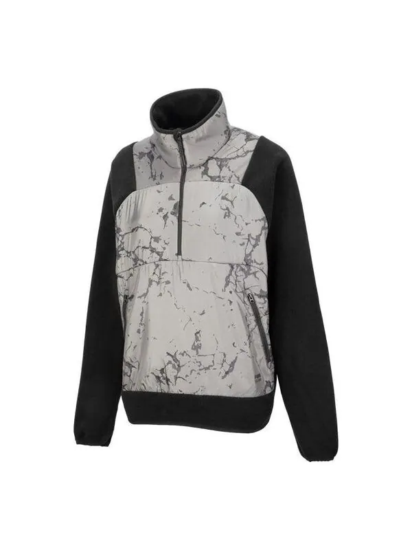 Свитер seasons fleece pullover 'grey' Puma — изображение 1 из 2, серый/черный