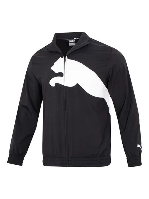 Куртка training big cat lined woven jacket 'black' Puma — изображение 1 из 4, черный/белый