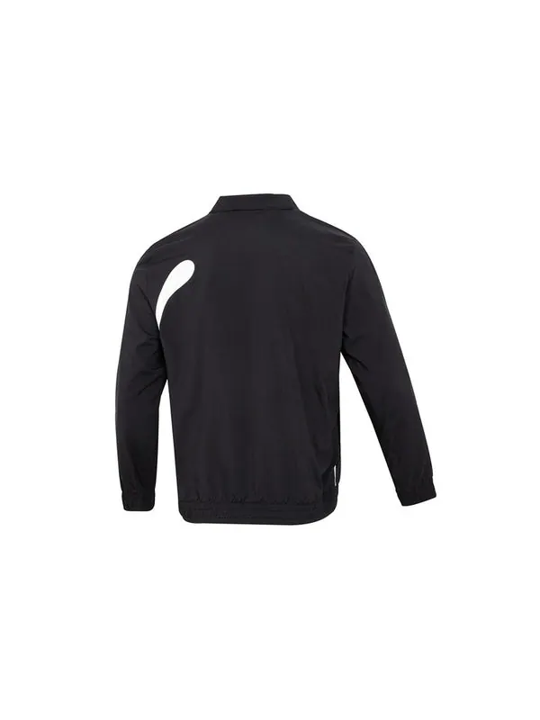 Куртка training big cat lined woven jacket 'black' Puma — изображение 2 из 4, черный/белый