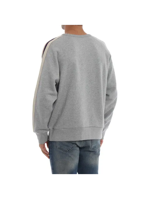 Толстовка Gucci Side Sleeve Logo Turtleneck Sweatshirt, мужская, серая — изображение 4 из 4, серый