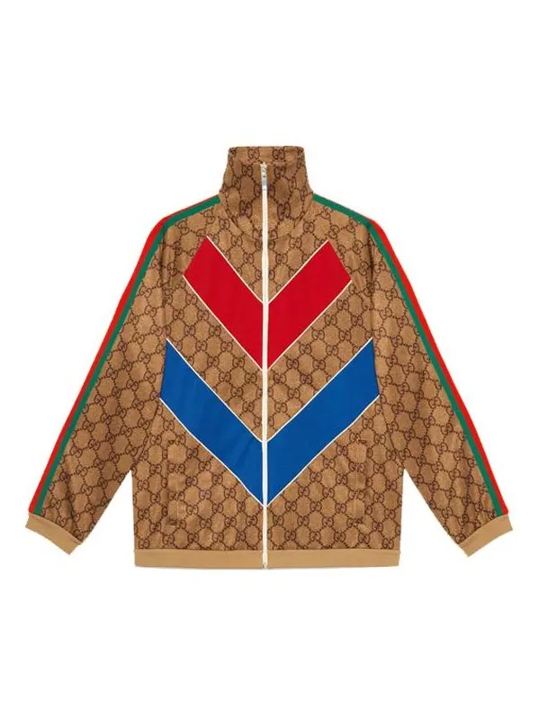 Куртка Gucci GG Plain Knit Jacket, мужская — изображение 1 из 7, коричневый