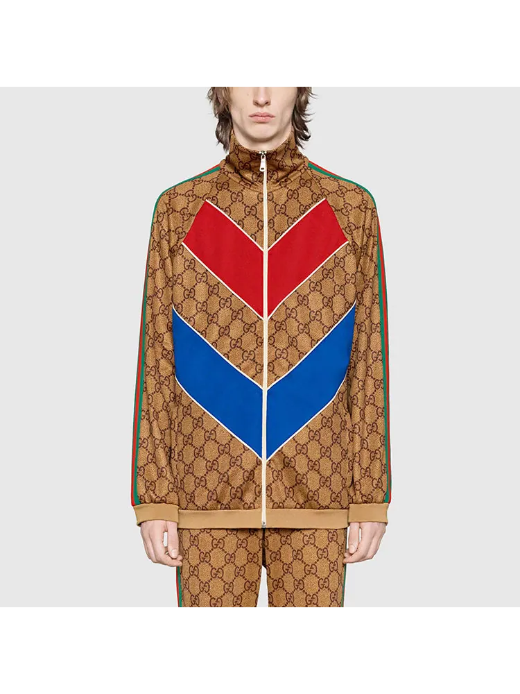 Куртка Gucci GG Plain Knit Jacket, мужская — изображение 3 из 7, коричневый