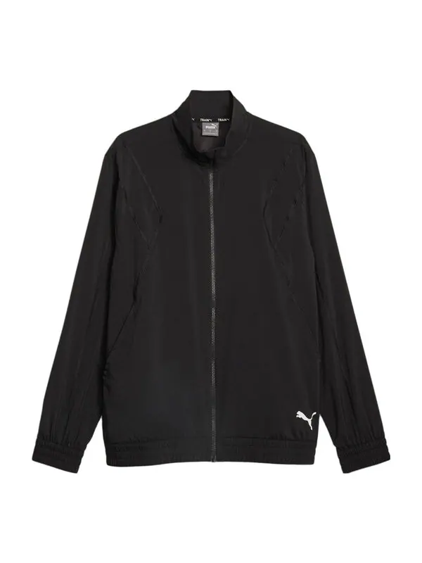 Куртка fit full-zip woven training jacket 'black' Puma — изображение 1 из 4, черный