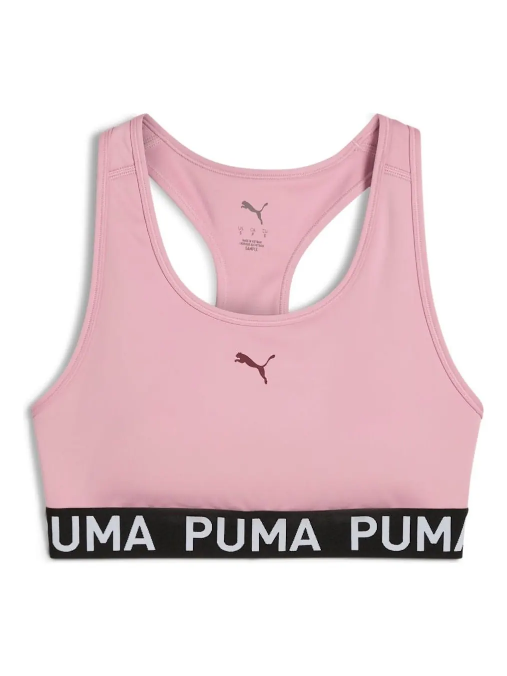(WMNS) Спортивный бюстгальтер Puma 4Keeps Ribbed Mid-Impact — изображение 1 из 2, розовый