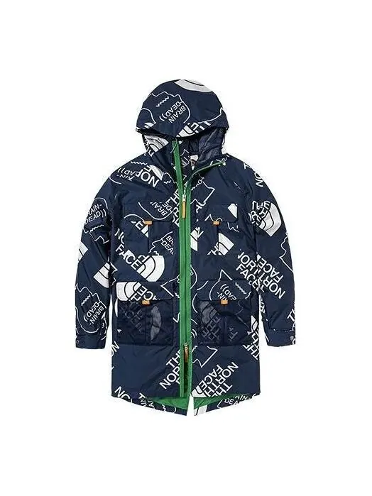 Куртка x brain dead 76 oversized mountain parka jacket 'blue' The North Face — изображение 1 из 3, синий