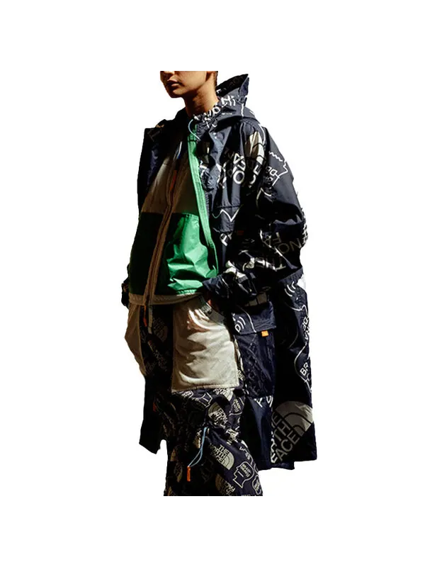 Куртка x brain dead 76 oversized mountain parka jacket 'blue' The North Face — изображение 3 из 3, синий