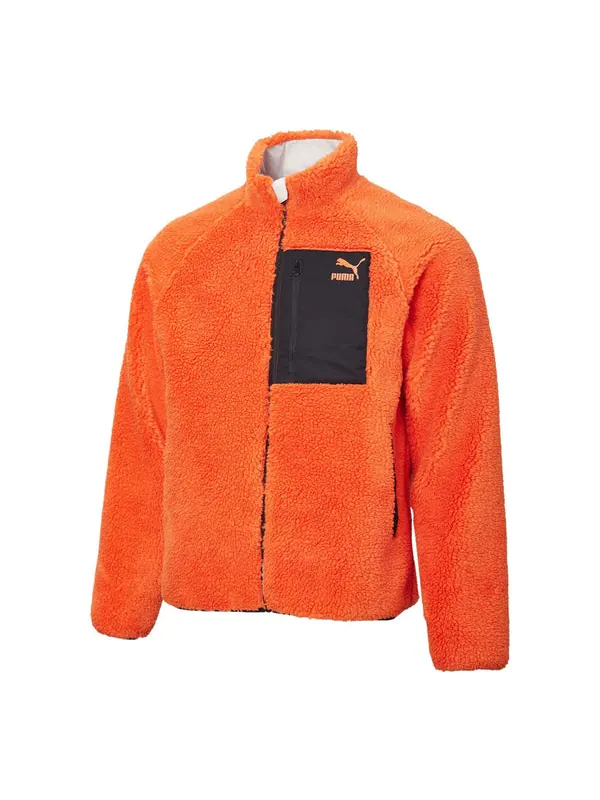 Куртка iconic mcs reversible track jacket 'orange black white' Puma — изображение 1 из 4, оранжевый/черный/белый
