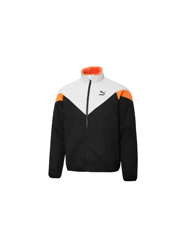 Куртка iconic mcs reversible track jacket 'orange black white' Puma — изображение 3 из 4, оранжевый/черный/белый