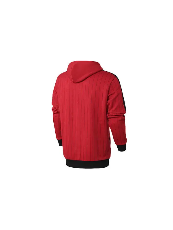 Толстовка pinstripe aop pullover hoodie 'red' Puma — изображение 2 из 4, красный/черный