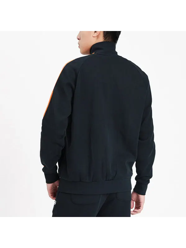 Куртка iconic t7 track jacket 'black' Puma — изображение 4 из 4, черный/оранжевый
