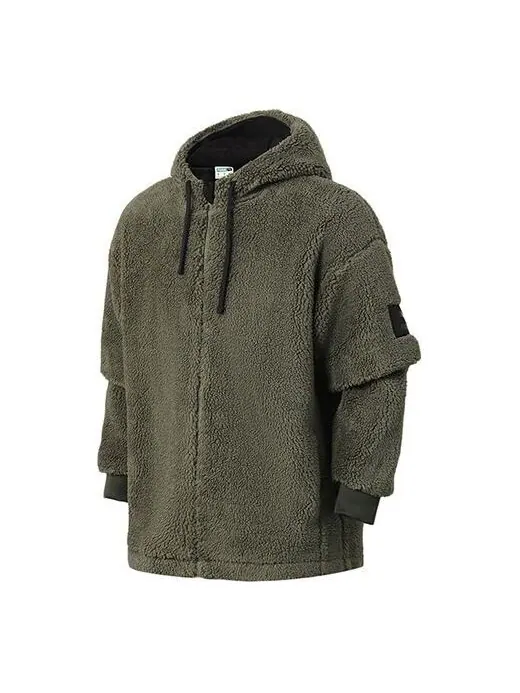Куртка classics winter sherpa hoodie jacket 'olivegreen' Puma — изображение 1 из 4, оливковый зеленый