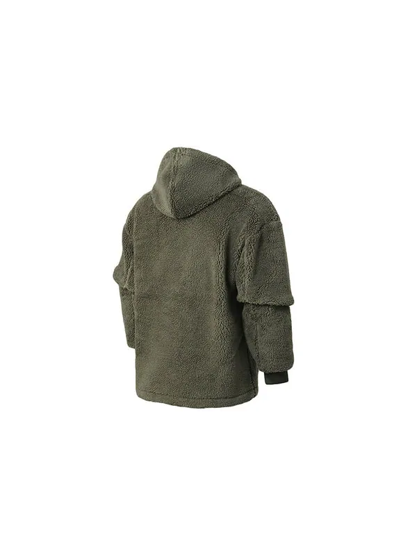 Куртка classics winter sherpa hoodie jacket 'olivegreen' Puma — изображение 2 из 4, оливковый зеленый