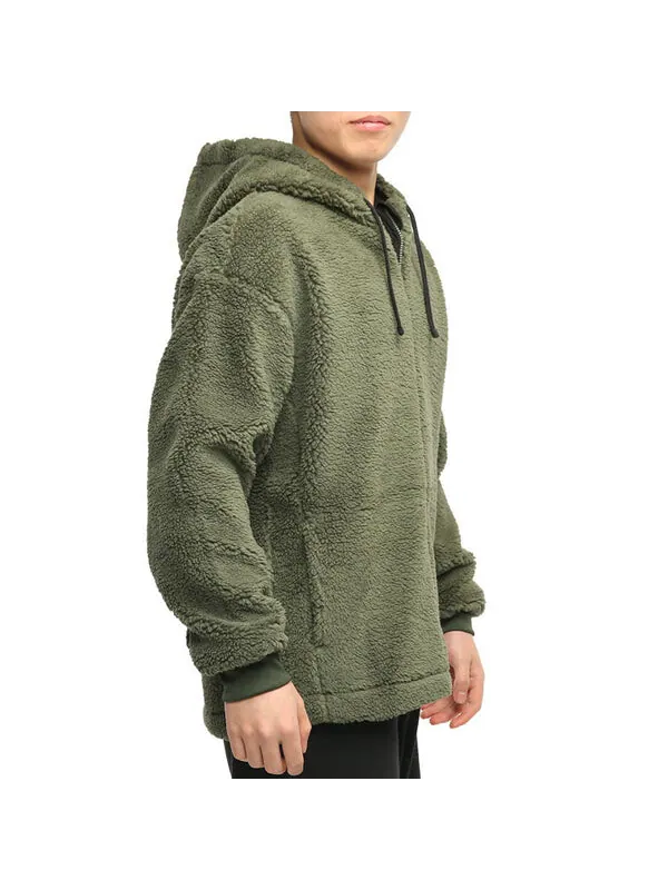 Куртка classics winter sherpa hoodie jacket 'olivegreen' Puma — изображение 3 из 4, оливковый зеленый