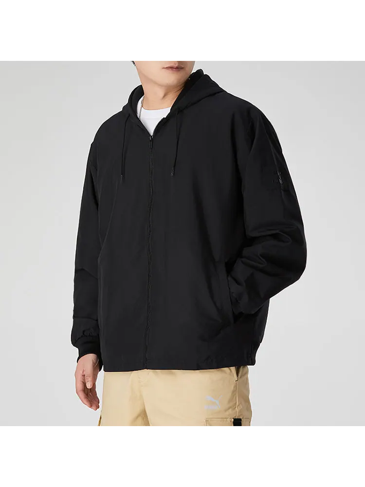 Куртка PUMA Full-Zip Hooded Jacket 'Black' — изображение 1 из 3, черный
